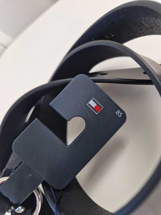 Oryginalny, skórzany pasek Tommy Hilfiger