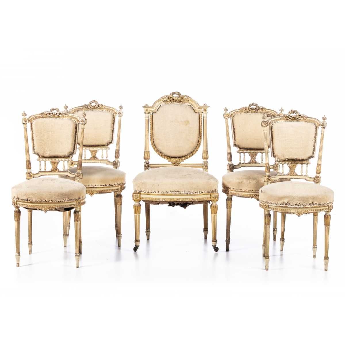 Conjunto Cinco Cadeiras Luís V