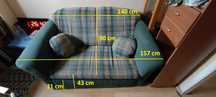 Sofa/łóżko rozkładane 1-2 osobowa z pojemnikiem na pościel.
