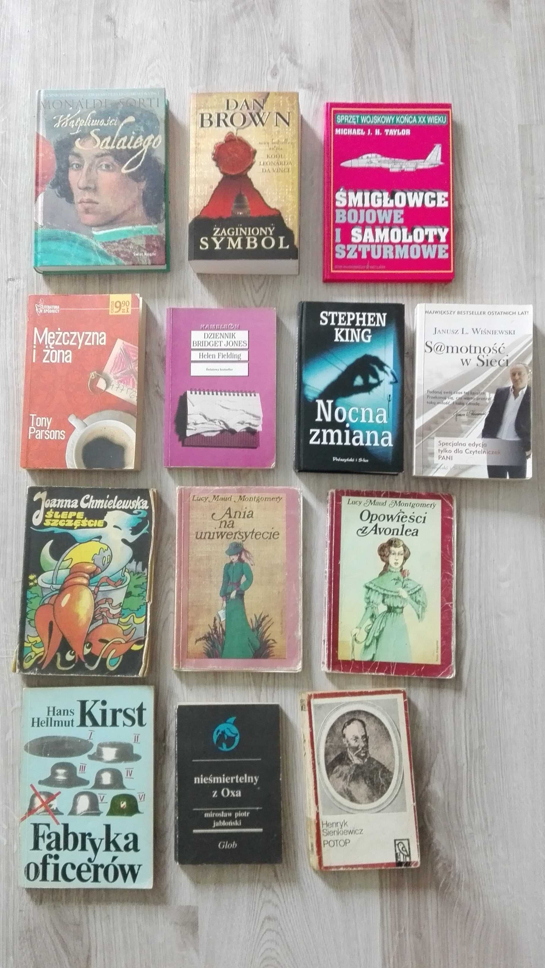 Zestaw książek zaproponuj cenę King, bridiet jones,