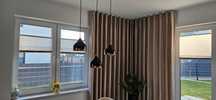 lampa wisząca czarno-miedziana