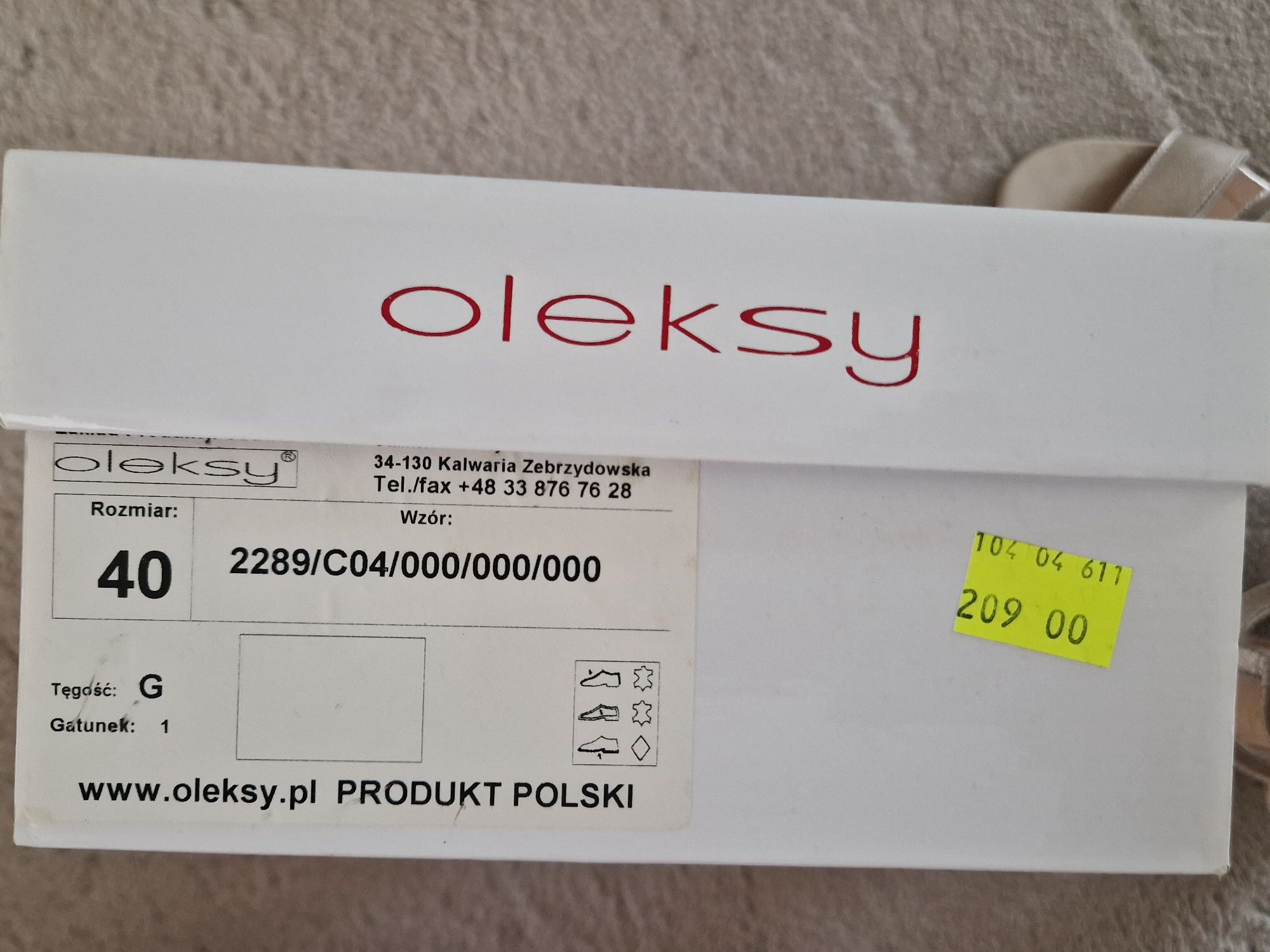 Skórzane sandałki Oleksy 40 stan bdb
