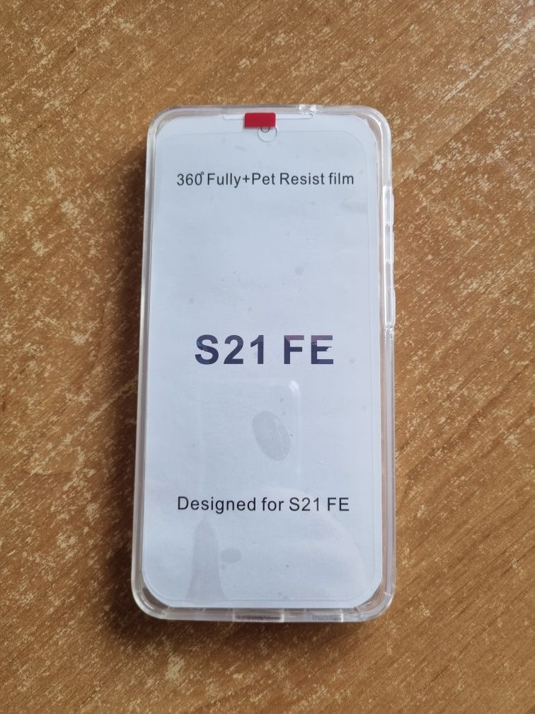 Чохли на samsung s21fe чорний та прозорий  по кругу 360°,є склоЗахисне