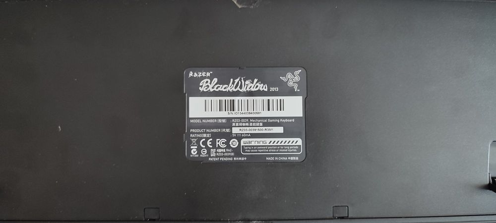 Teclado mecânico Razer blackwidow