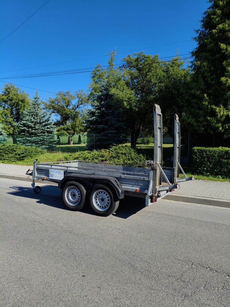 DMC 2500 kg mocna przyczepa pod minikoparkę i inne maszyny budowlane