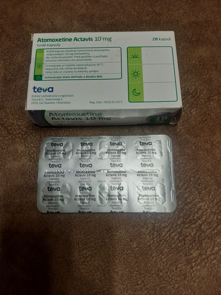 Таблеткі Atomoxetine 10 mg