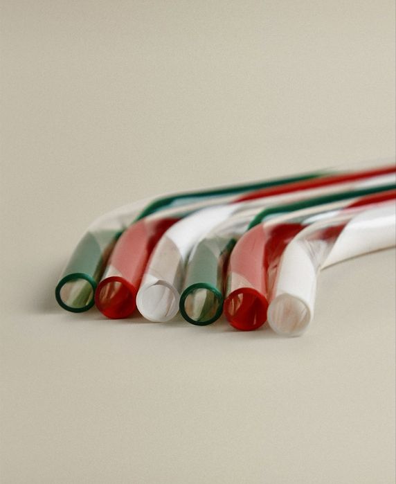 Palhinhas De Acrílico Multicoloridas (PACK DE 6) Zara Home NOVO