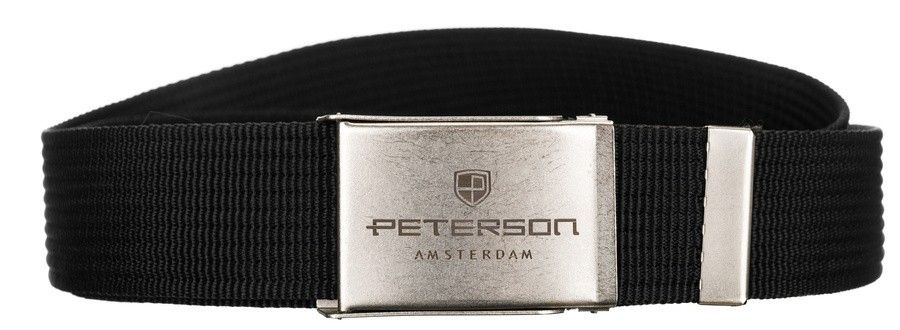 wygodny parciany pasek męski z metalową klamrą - peterson 135