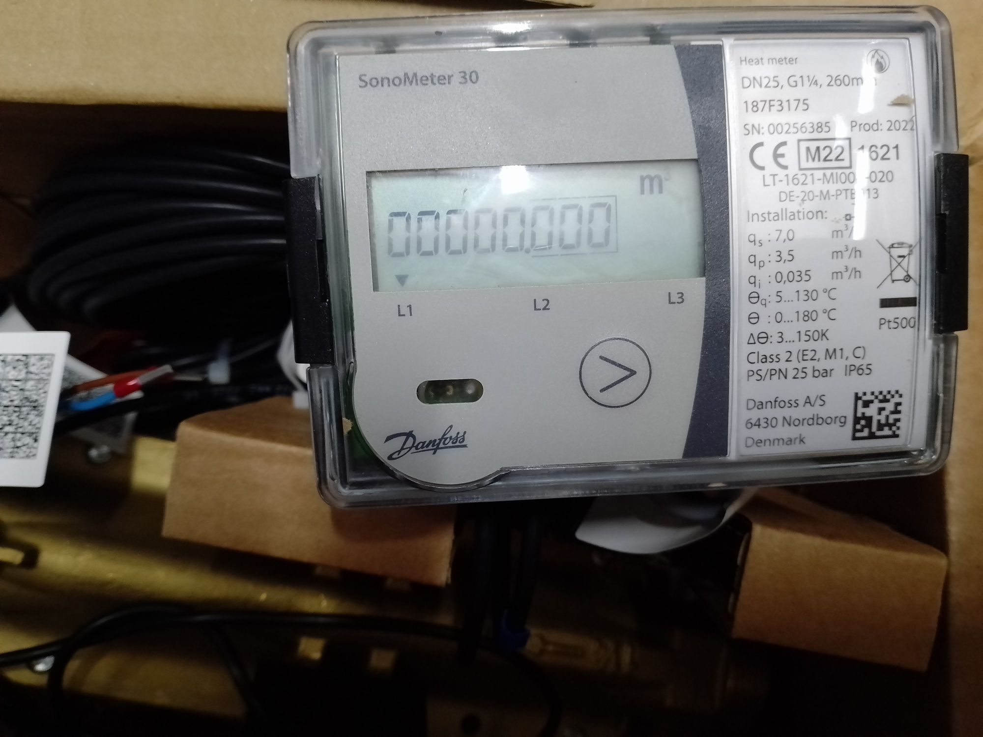 Ciepłomierz Licznik ciepła Danfoss M-Bus sonometer 30 Dn 25 / 7m3