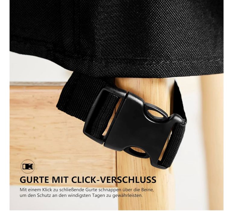 Duży Pokrowiec Na Meble Ogrodowe 260x210x80x80cm Tkanina Oxford