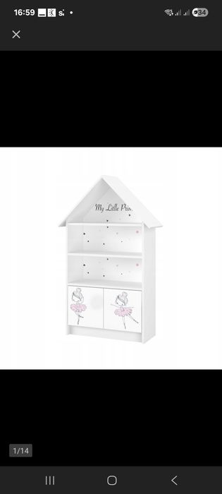 Regał dla dzieci z baletnica