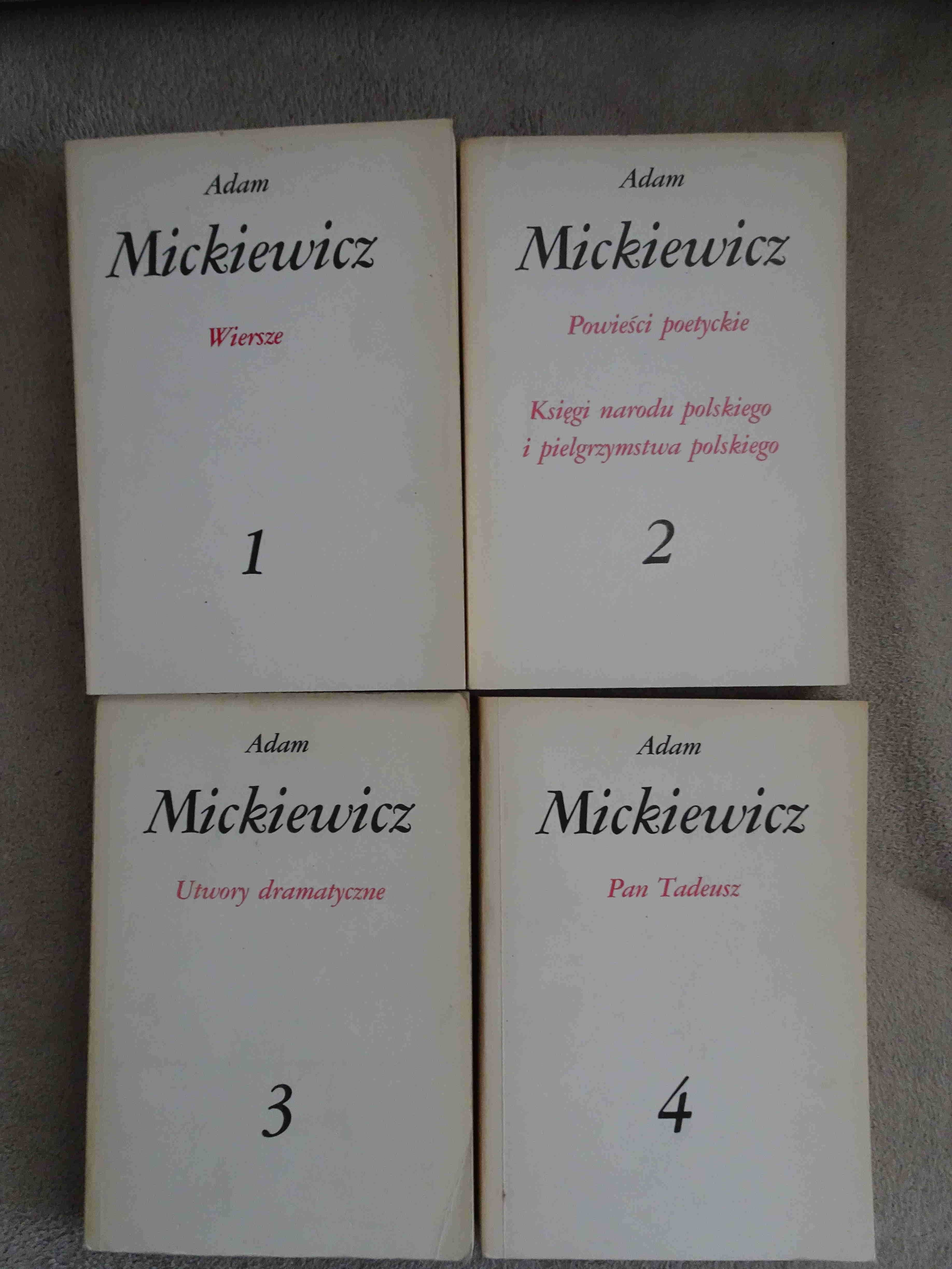 Adam Mickiewicz - Dzieła poetyckie - komplet tomy 1-4