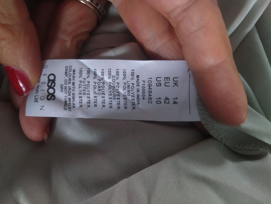 Asos design balowa suknia maxi długa 42