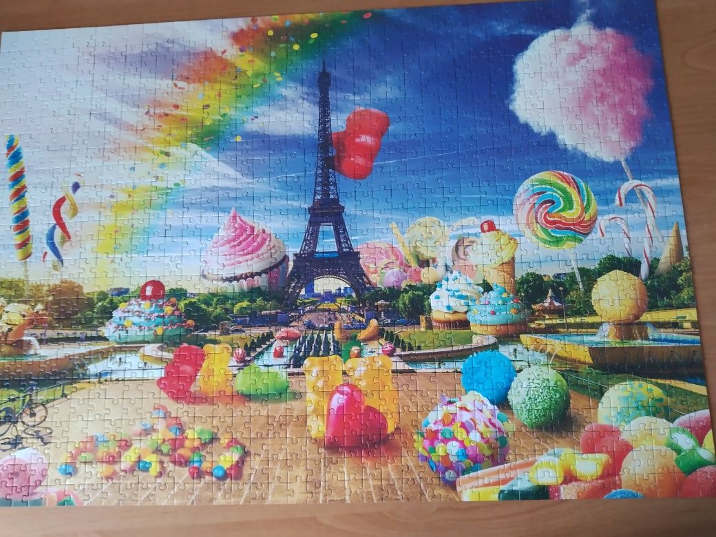 Puzzle Trefl 1000 - Słodki Paryż, raz układane