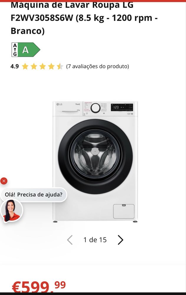 Vendo maquina de lavar roupa da LG como nova