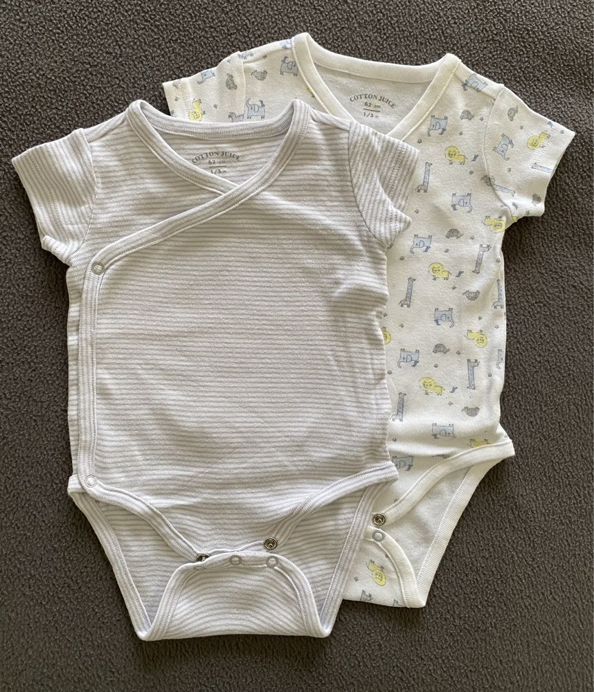 Lote 16 Bodies de bebé manga curta - 0 aos 6 meses - novos e usados