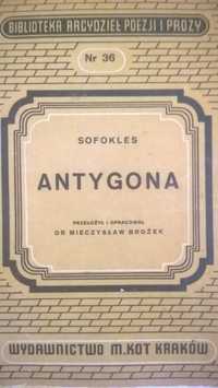 ANTYGONA Sofokles Biblioteka Arcydzieł Poezji i Prozy Nr 36 1948 rok