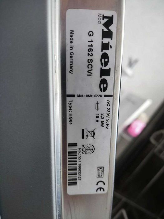 Посудомийна машина Miele G 1162 SCVi під ремонт або запчастини