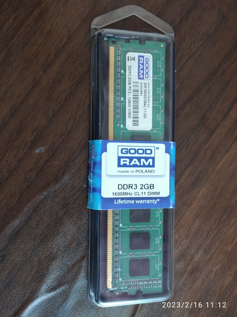 Оперативна пам'ять для Пк DDR3 2GB,2GB