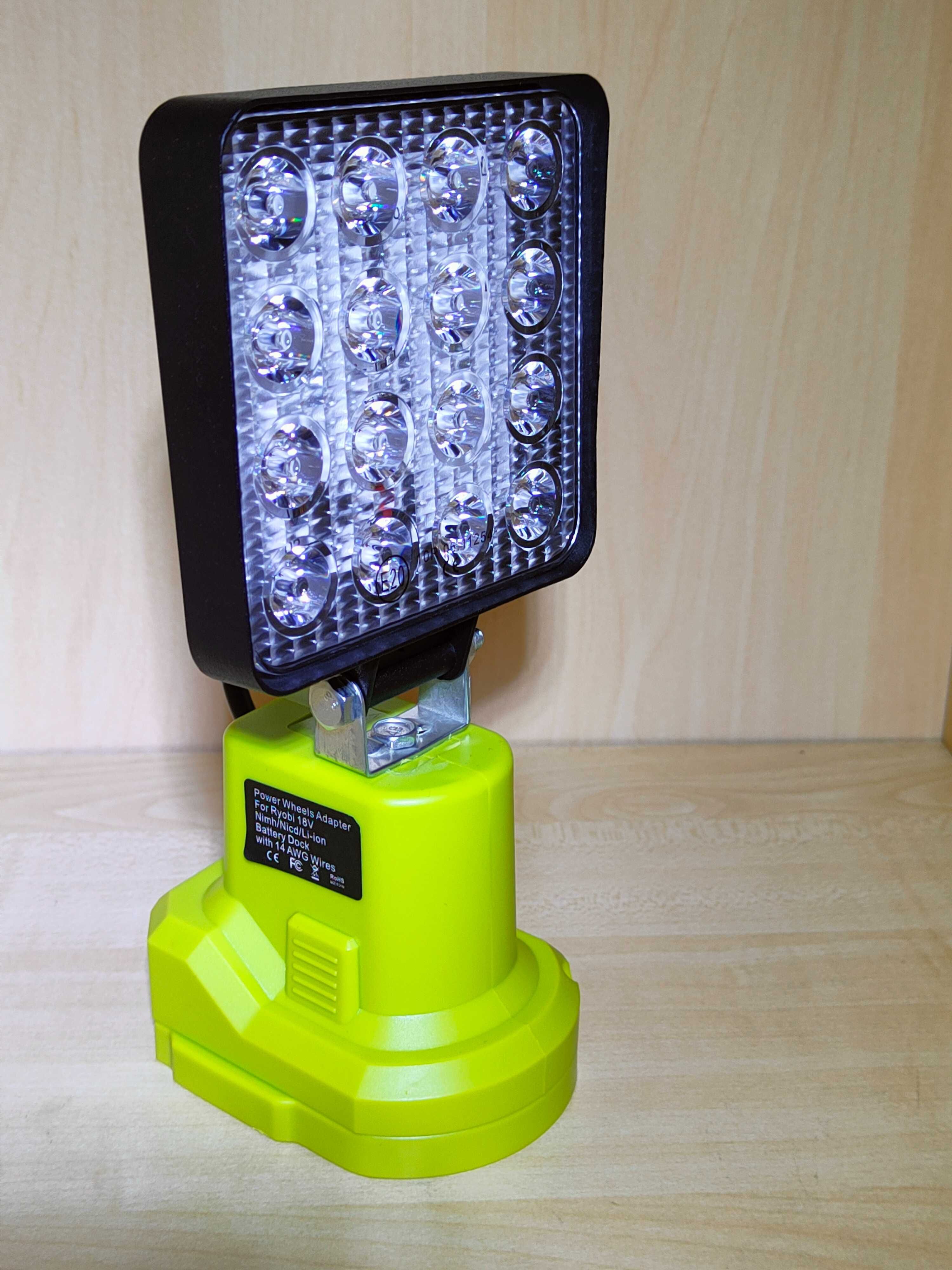 LAMPA robocza 16 LED 48W halogen do RYOBI 18V ONE  + NOWA -  reflektor