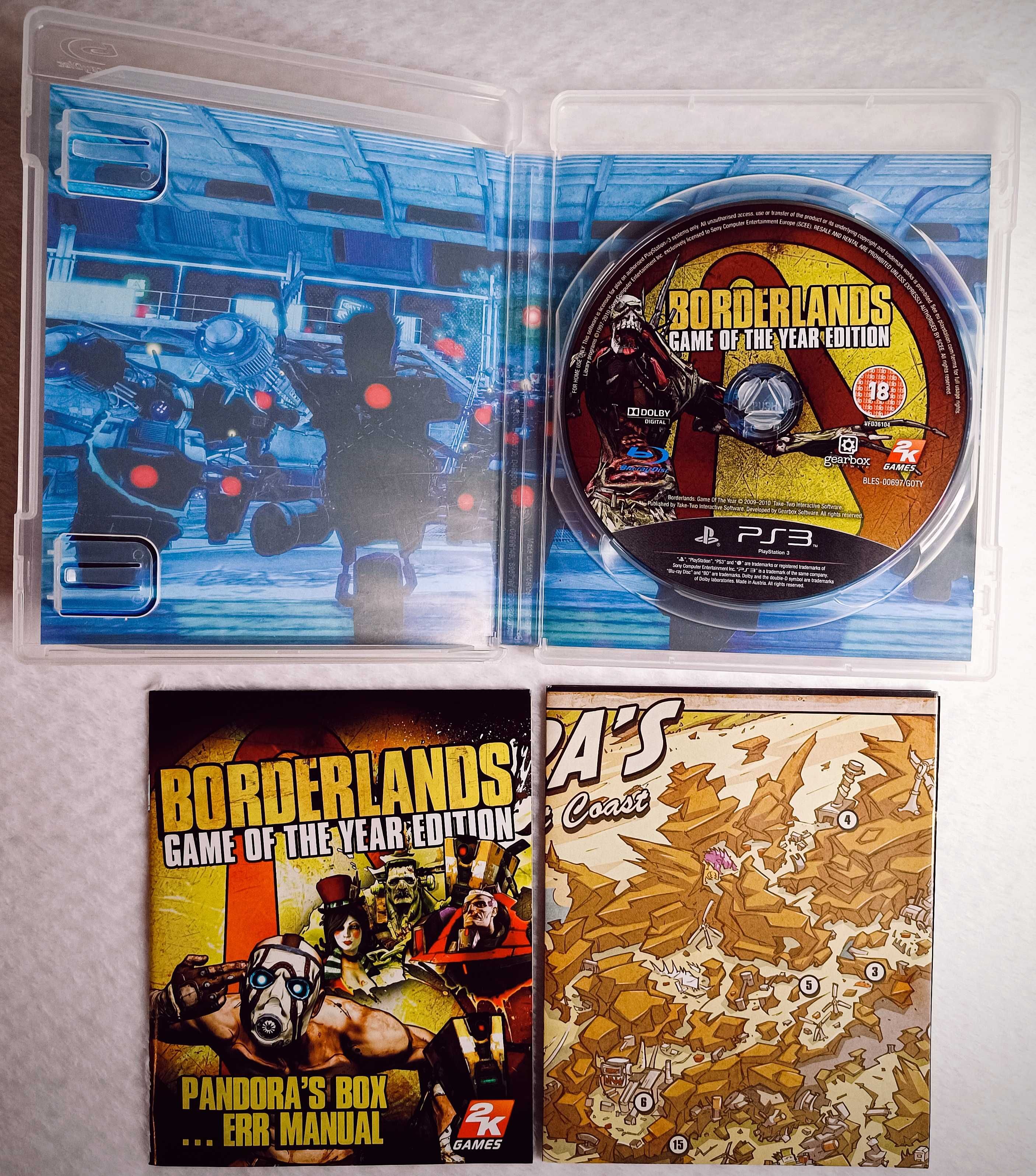 Borderlands Game of the Year Edition GotY PS3 Mapa/4 dodatki