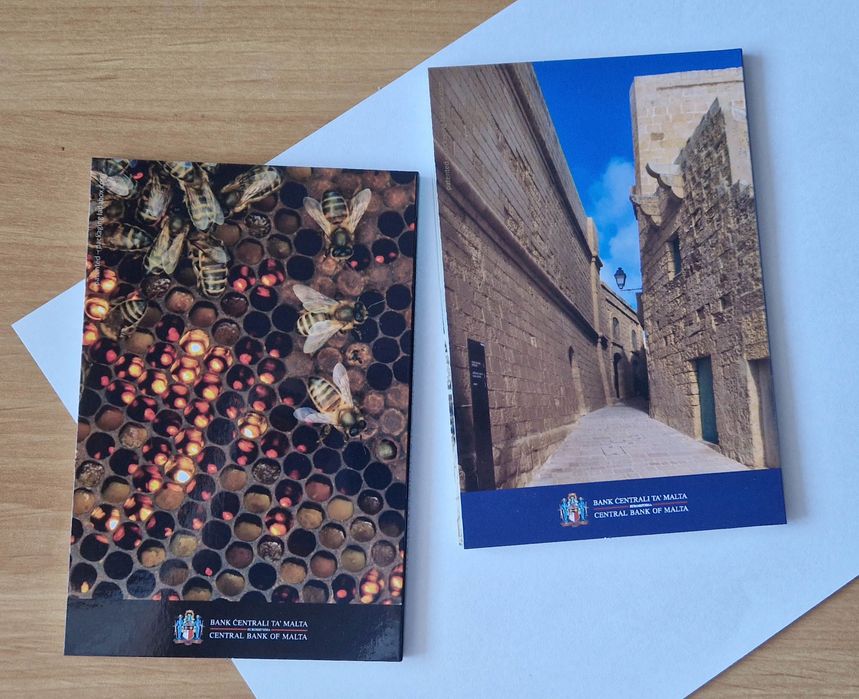 Malta 2024 2x Moedas 2€ Cartão Coincard  Abelha + Citadella Gozo Euro