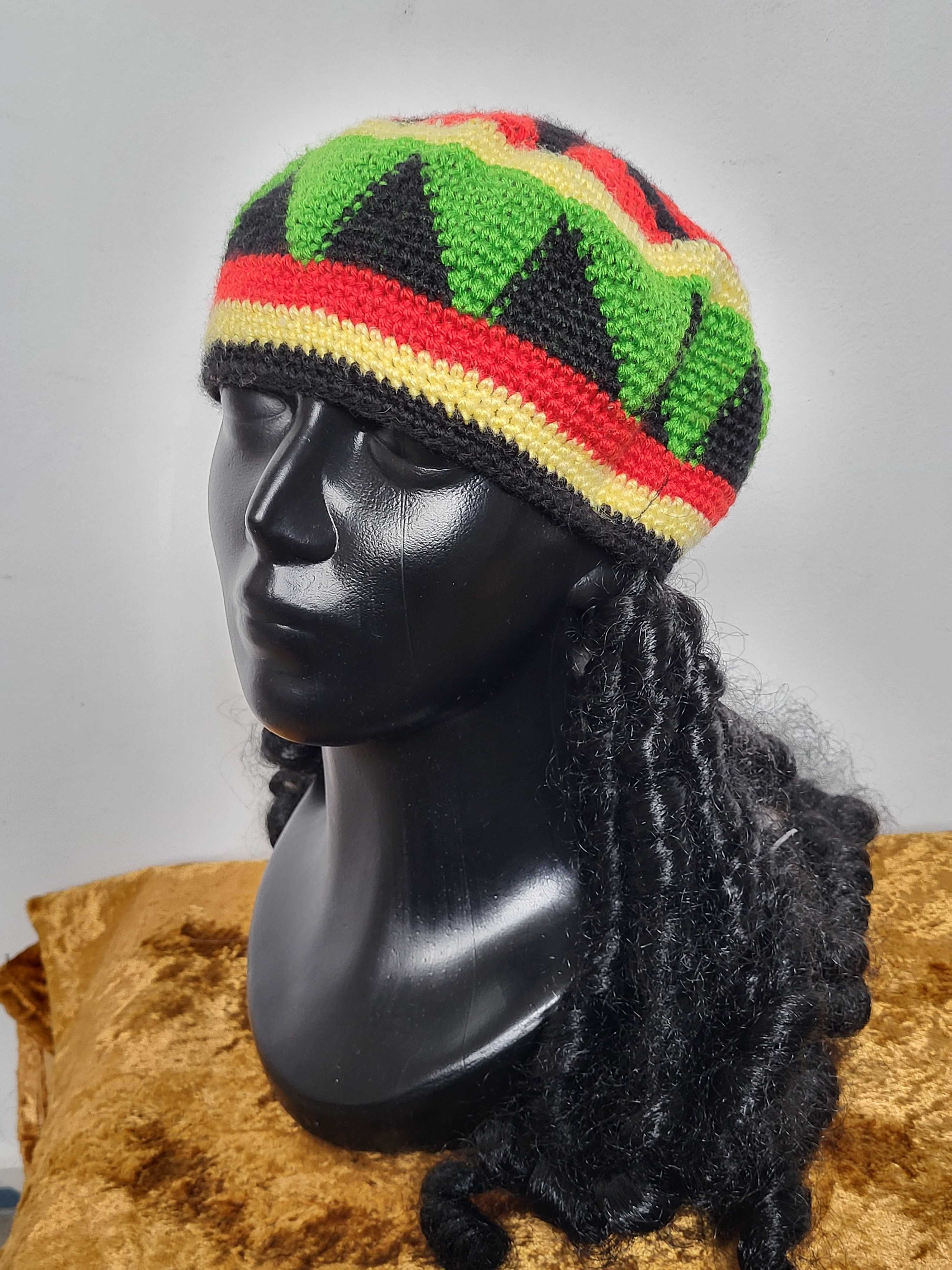 Czapka rasta rastamana jamajska reege z dredami A2953