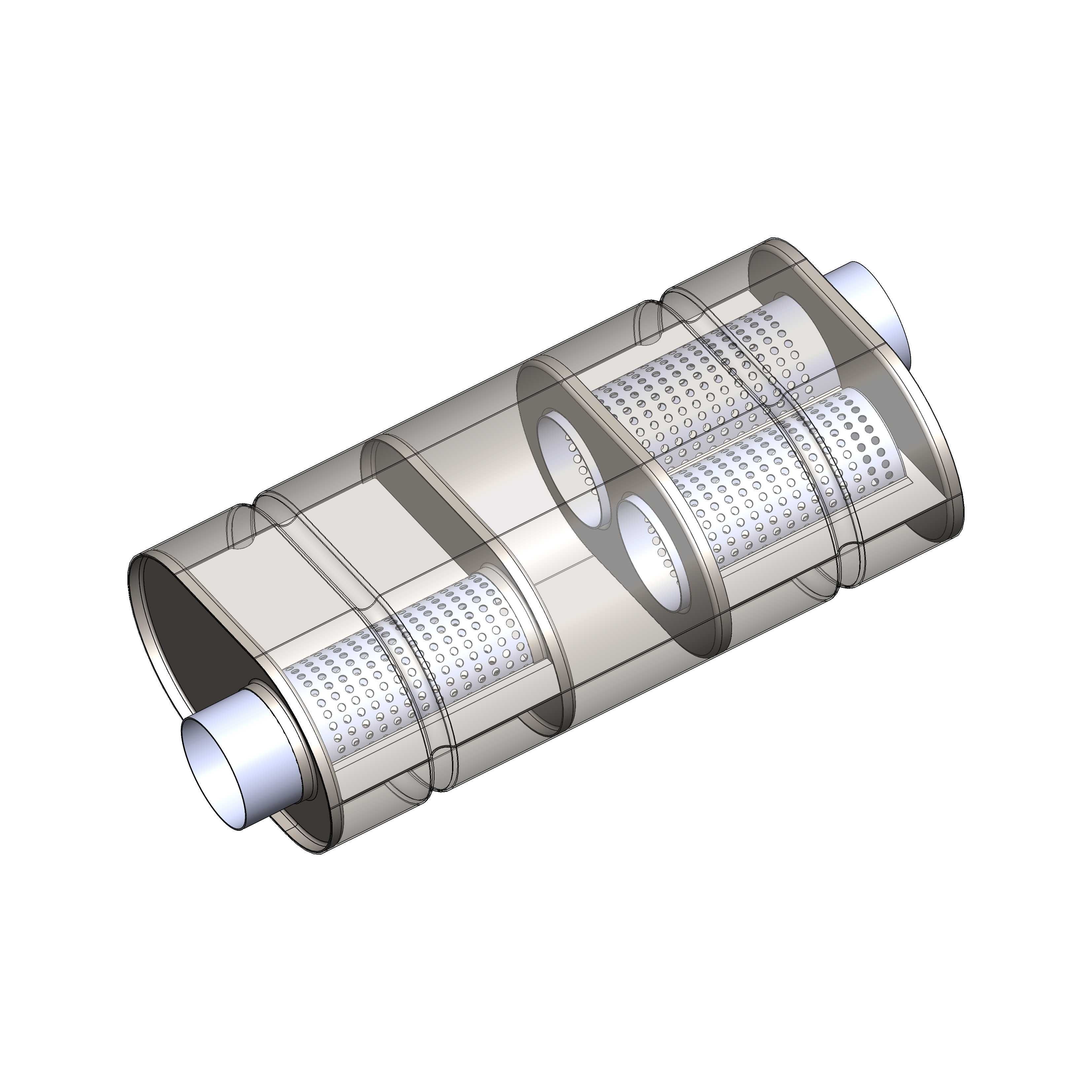 Глушник камерний ATP-023 D240/145мм L300-500мм (1:1) 60,3-76,1мм