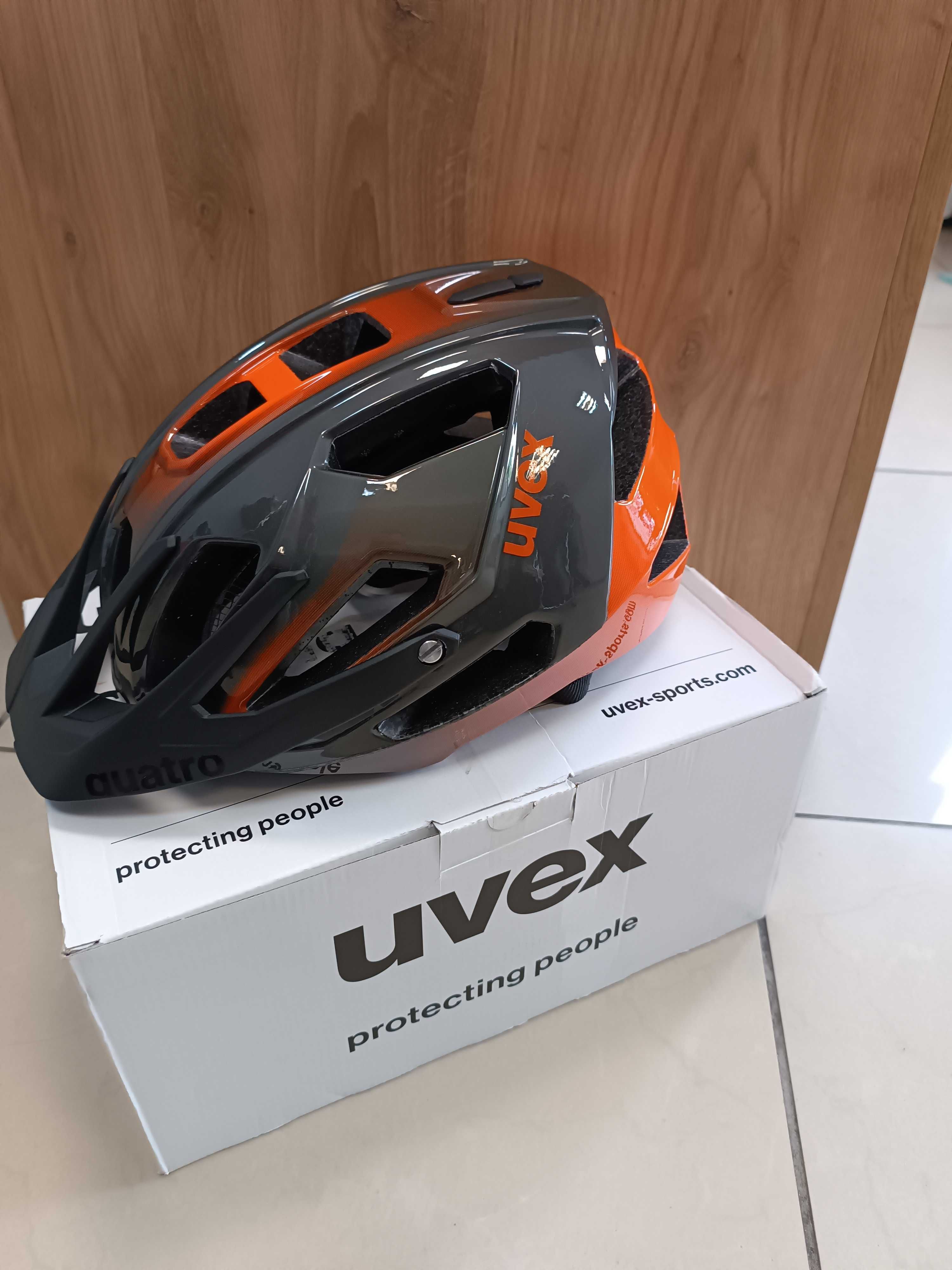 Kask rowerowy UVEX Quatro Titan Orange