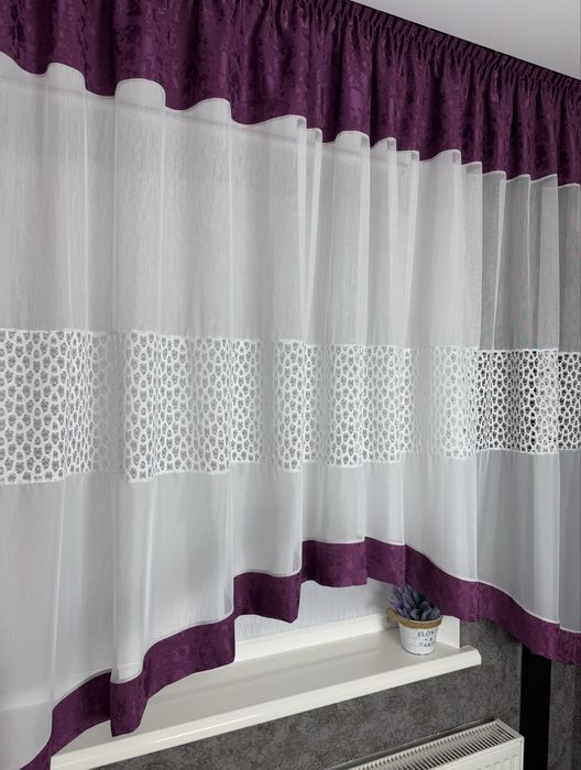 штори на кухню, тюль коротка, арка кухонна