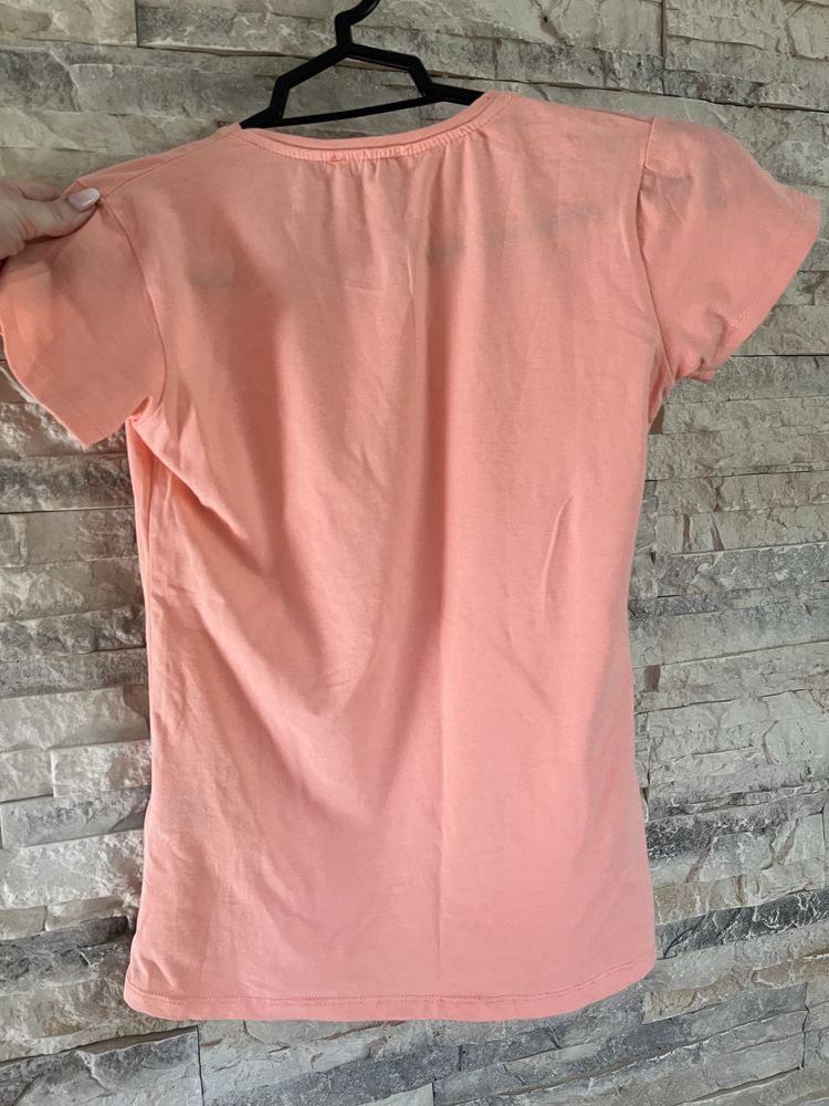 Dior koszulka orginał t-shirt logo kwiaty S pomarańczowa cotton 100%