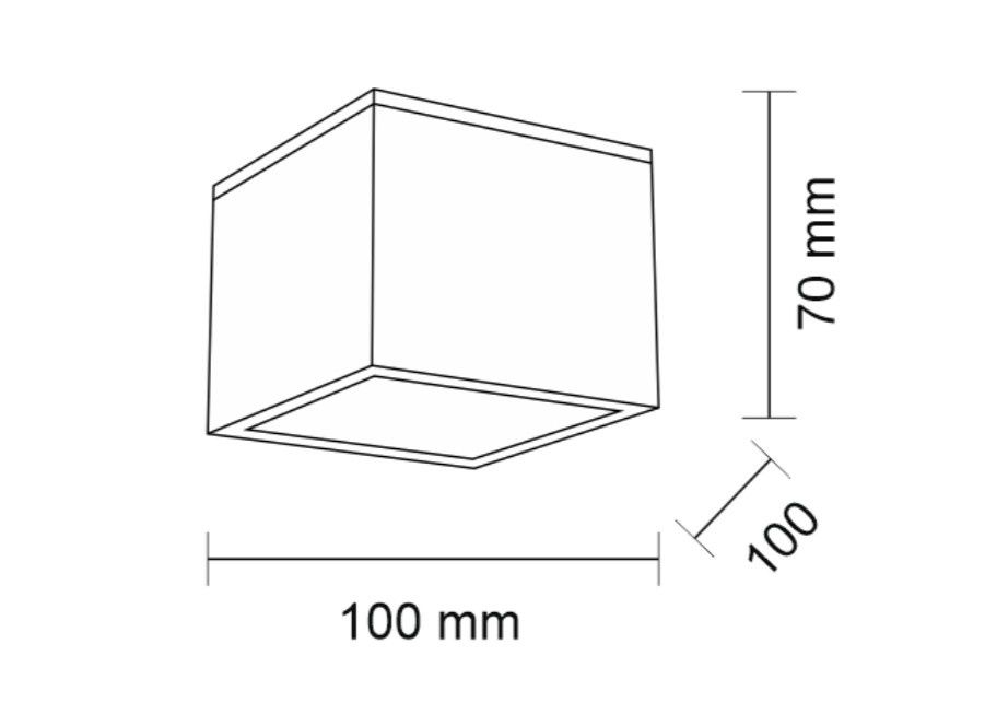 Shilo Plafon IP 44 Suwa - Biały (100x100mm)