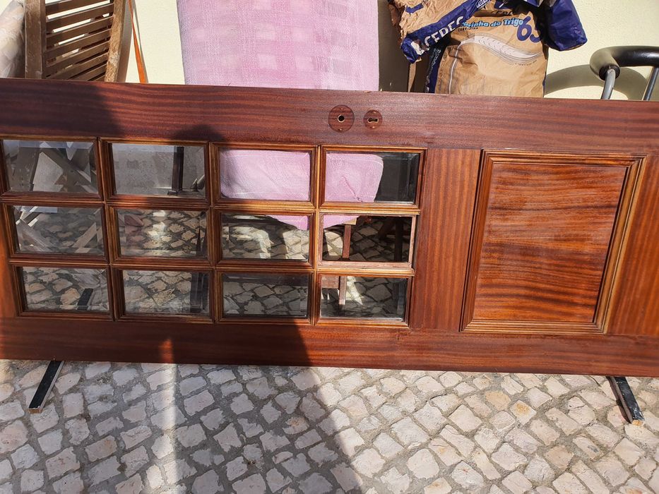 Porta madeira com vidros