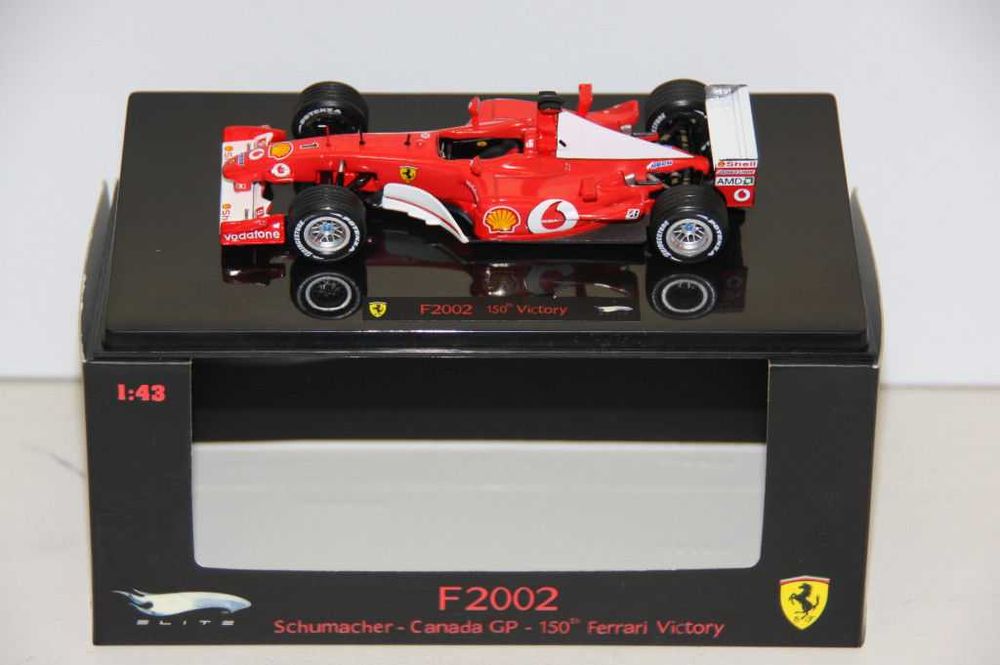 1/43 ferrari f2002 schumacher - canada gp  (hotwheels elite)