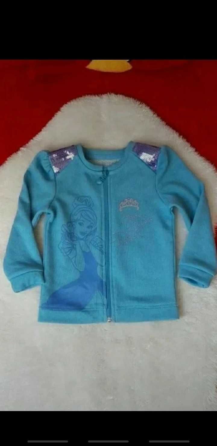 Sweter turkus dziewczynka c&a 104 4 lata cekiny księżniczka brokat