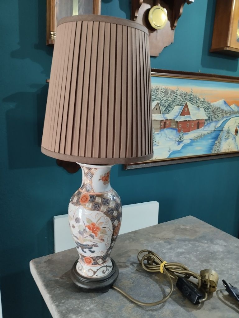 Stara lampa porcelanowa Vintage 57cm