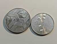 2 moedas comemorativas 25 Abril Prata