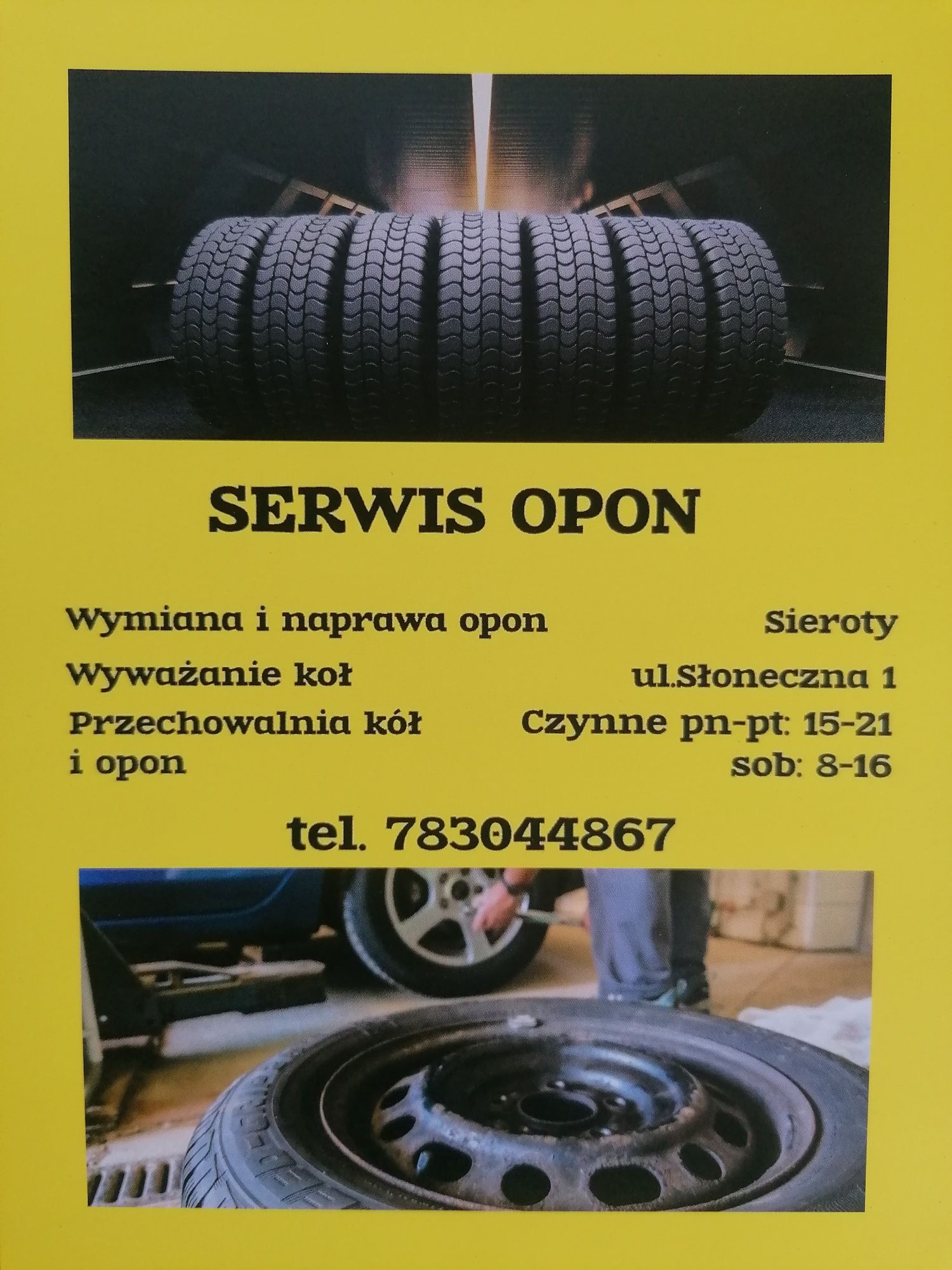 Serwis Opon, wymiana opon, wulkanizacja, przechowalnia kół i opon