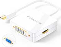 FOINNEX Adapter Mini DisplayPort na HDMI VGA DVI, konwerter do mac
