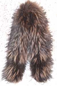 Шикарная бурая чернобурка - красивейший мех опушка воротник  110 см