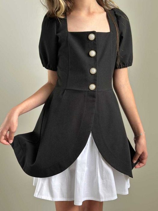 Сукня чорна для дівчинки підлітка в школу ошатна стильна підліткова