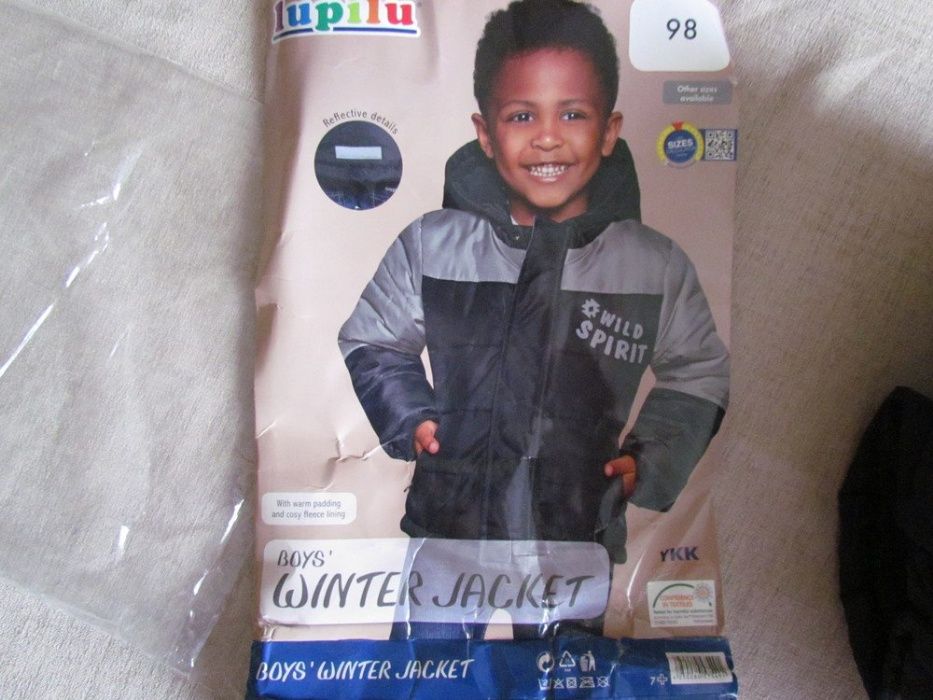 деми куртка Lupilu мальчику 92 размер темно-синяя с серым