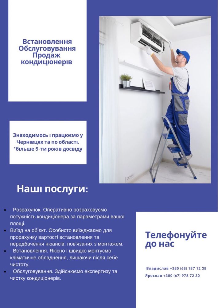 Кондеціонери монтаж продаж