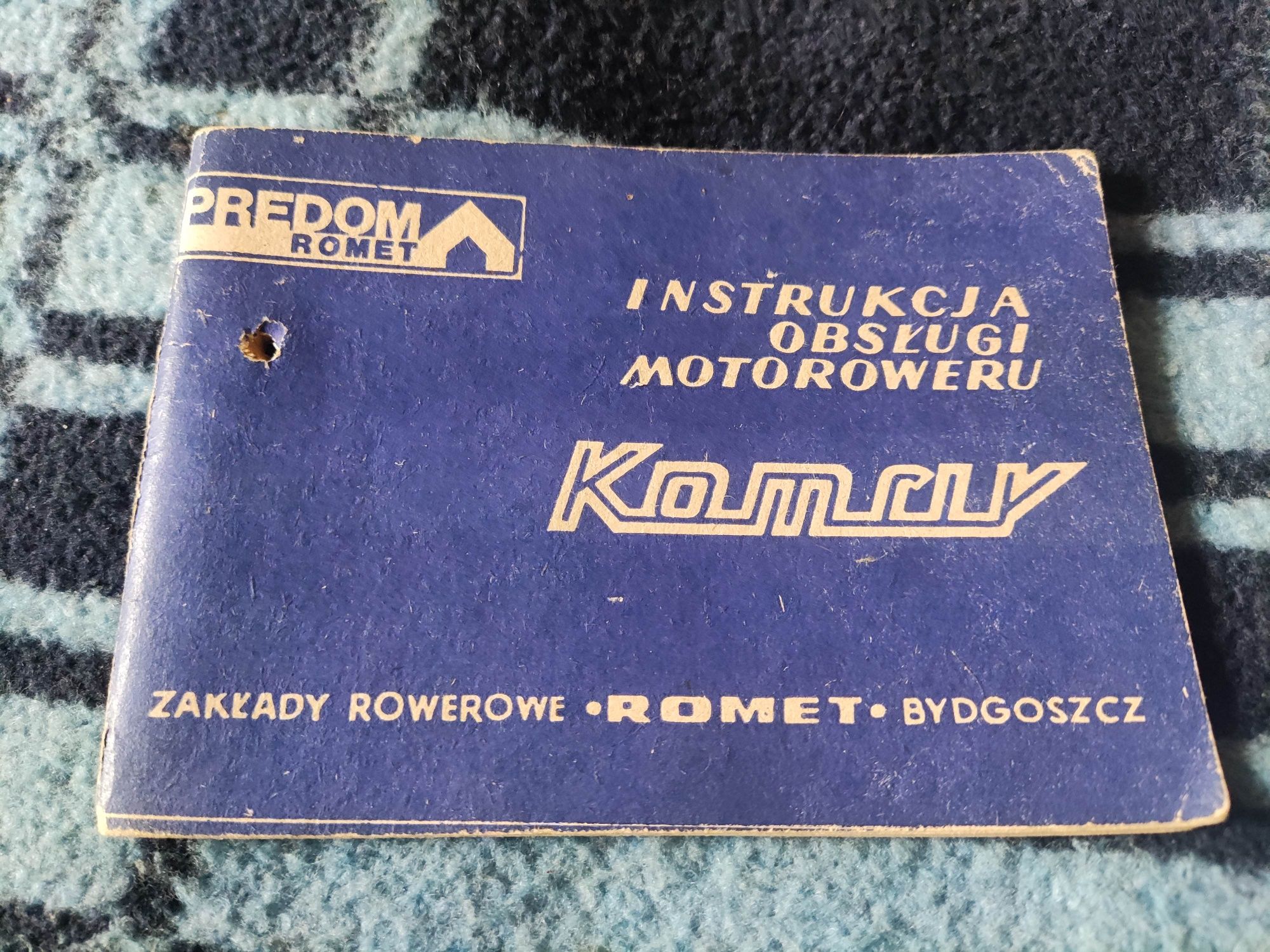 Instrukcja obsługi motoroweru komar  z roku 1976