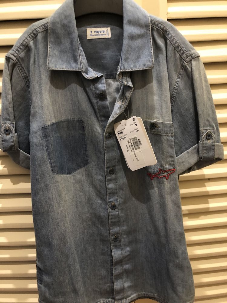 Camisa ganga denim Mayoral tam. 9 nova c etiqueta