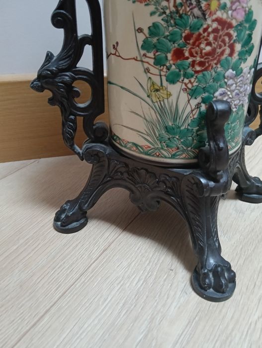 Stara lampa naftowa z majoliki OKAZJA