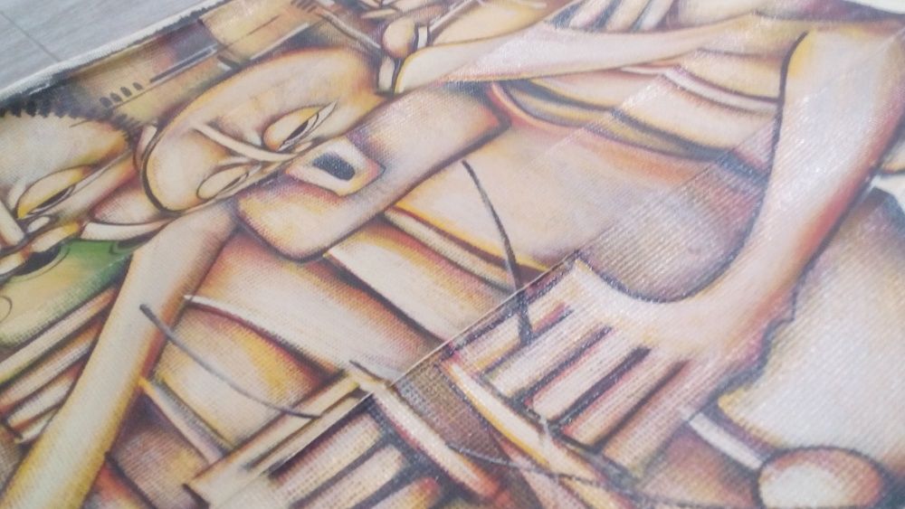 Quadros Africanos pintados à mão