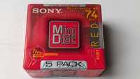 MiniDisc MD SONY Ruby Red 74 Japan 5szt-5pack