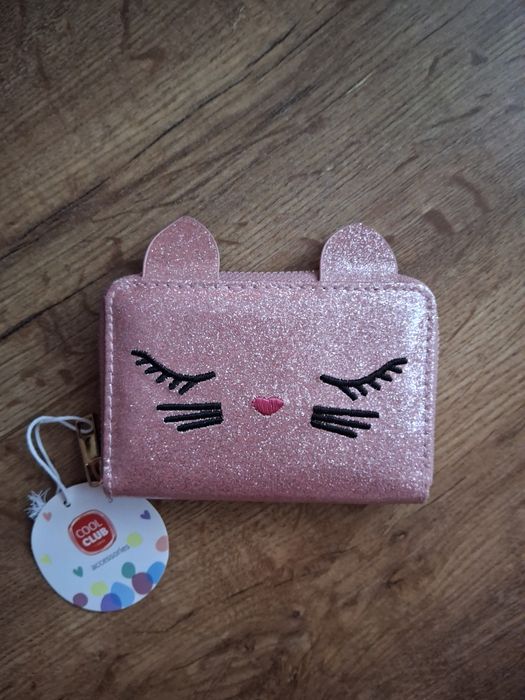 Portfelik różowy błyszczący Kotek Cool Club Nowy.