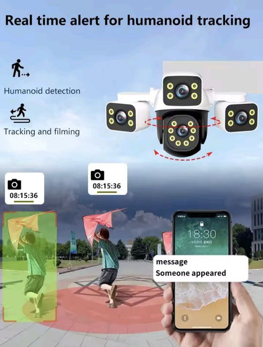 6К 12МР Wi-fi уличная камера видеонаблюдения 360*